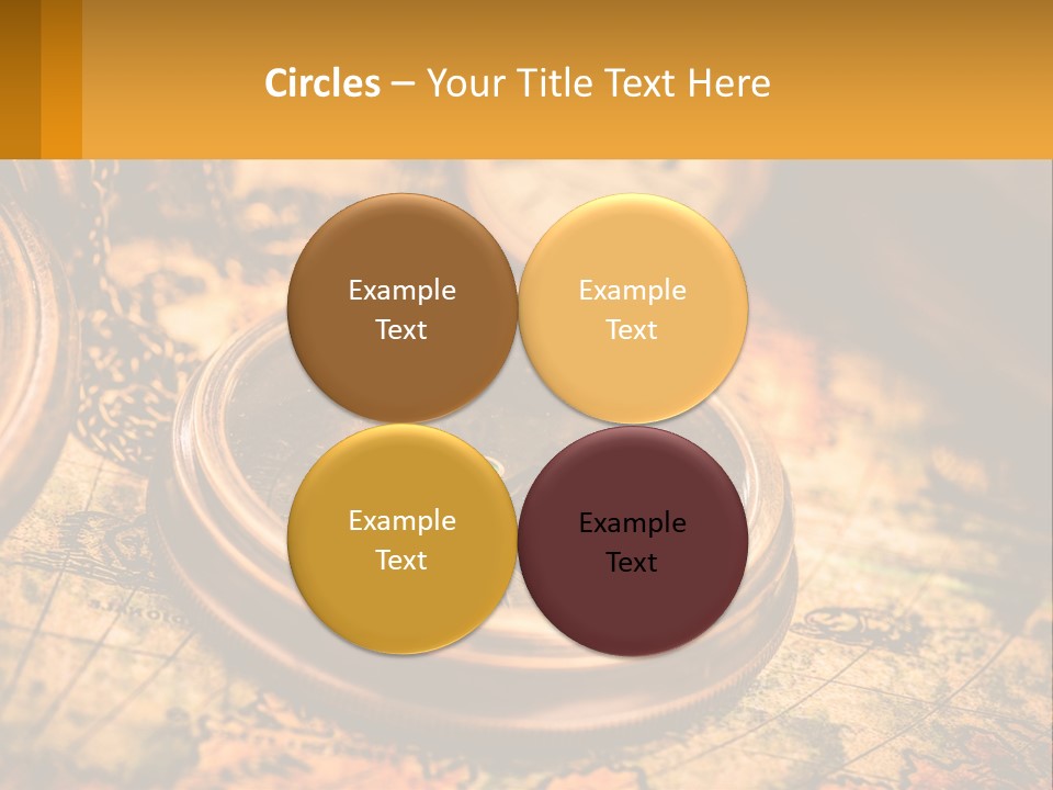 A Compass And A Compass On A Map PowerPoint Template