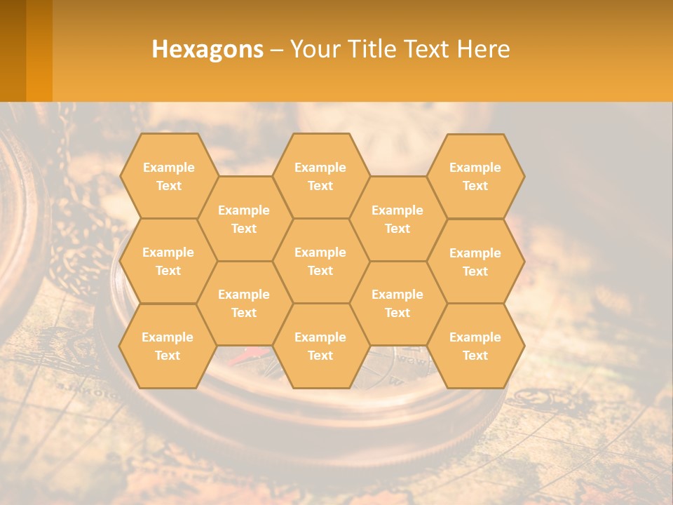 A Compass And A Compass On A Map PowerPoint Template