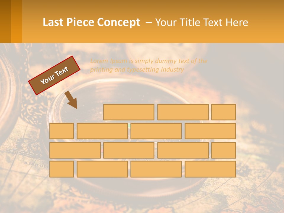 A Compass And A Compass On A Map PowerPoint Template