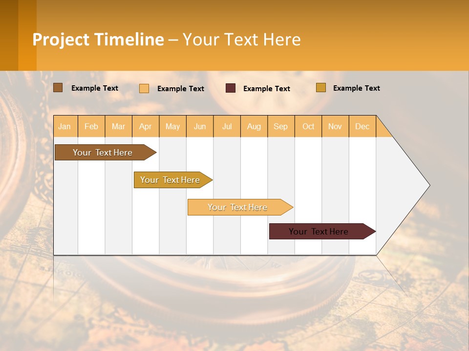 A Compass And A Compass On A Map PowerPoint Template