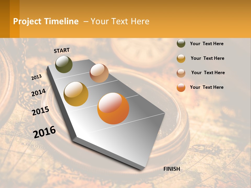 A Compass And A Compass On A Map PowerPoint Template