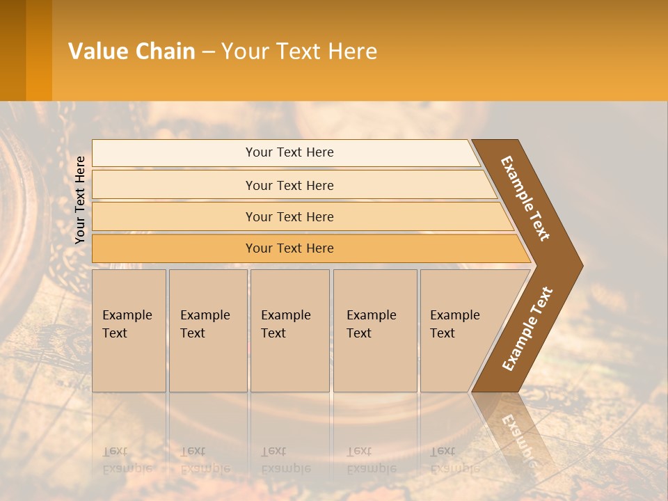 A Compass And A Compass On A Map PowerPoint Template