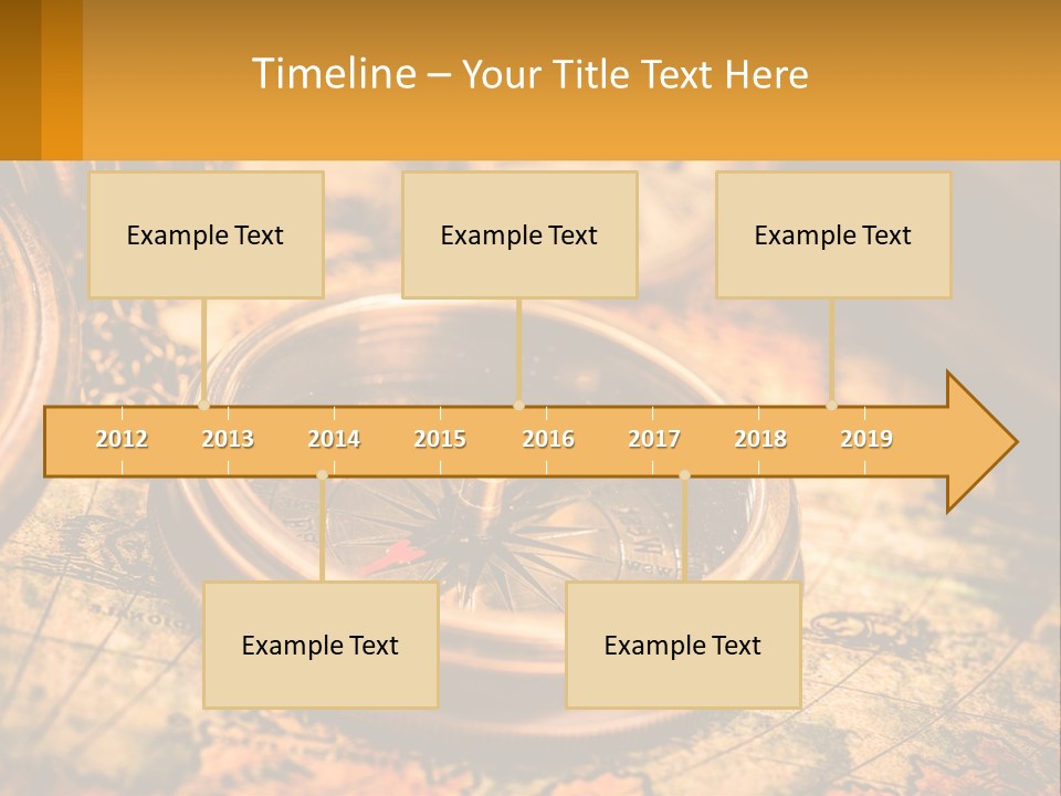 A Compass And A Compass On A Map PowerPoint Template