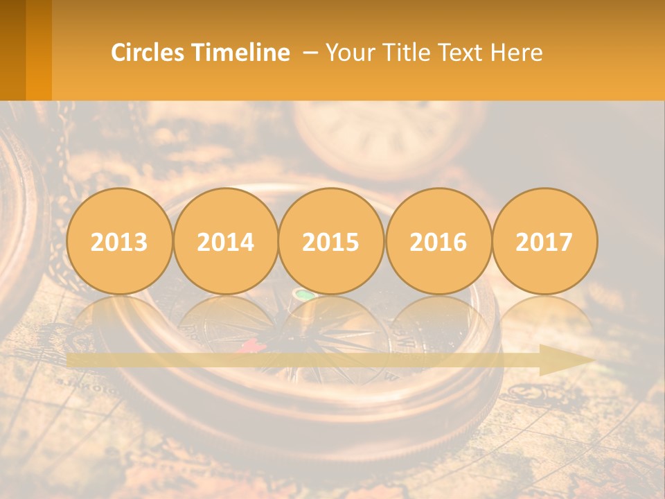 A Compass And A Compass On A Map PowerPoint Template