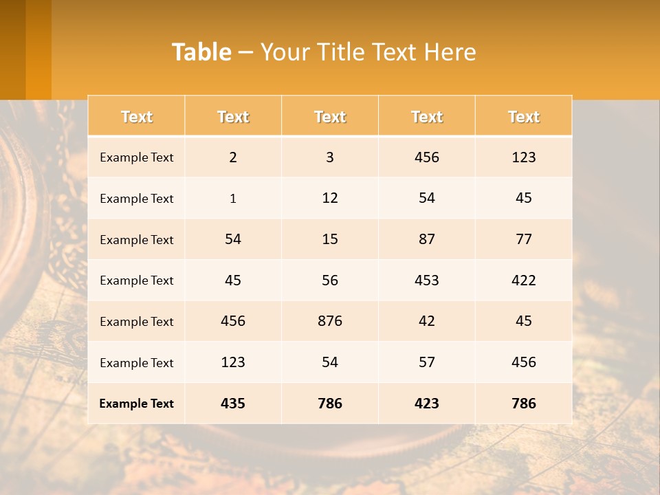 A Compass And A Compass On A Map PowerPoint Template