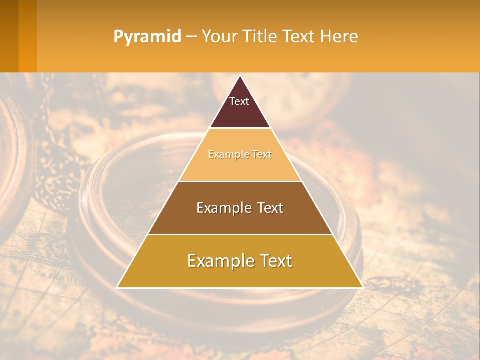 A Compass And A Compass On A Map PowerPoint Template