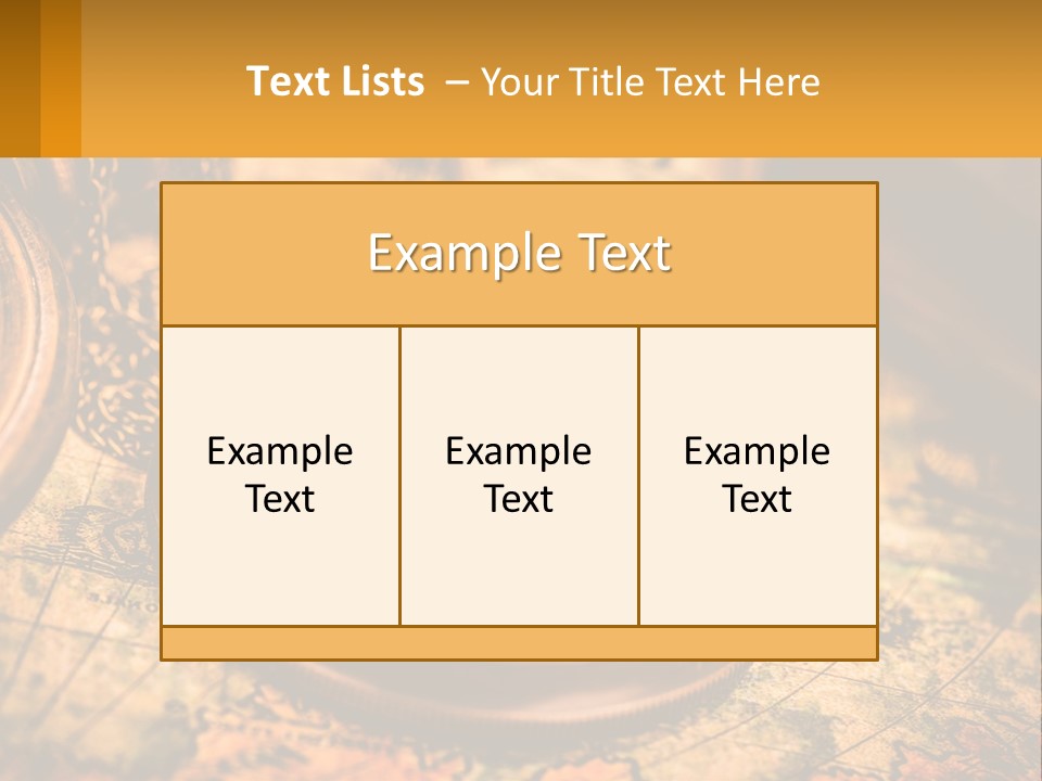 A Compass And A Compass On A Map PowerPoint Template