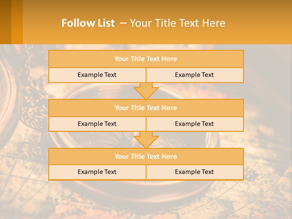 A Compass And A Compass On A Map PowerPoint Template