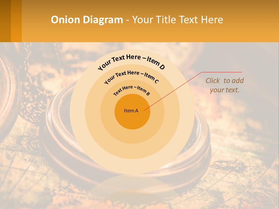 A Compass And A Compass On A Map PowerPoint Template