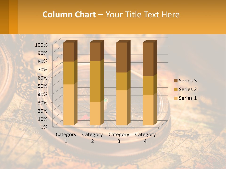 A Compass And A Compass On A Map PowerPoint Template
