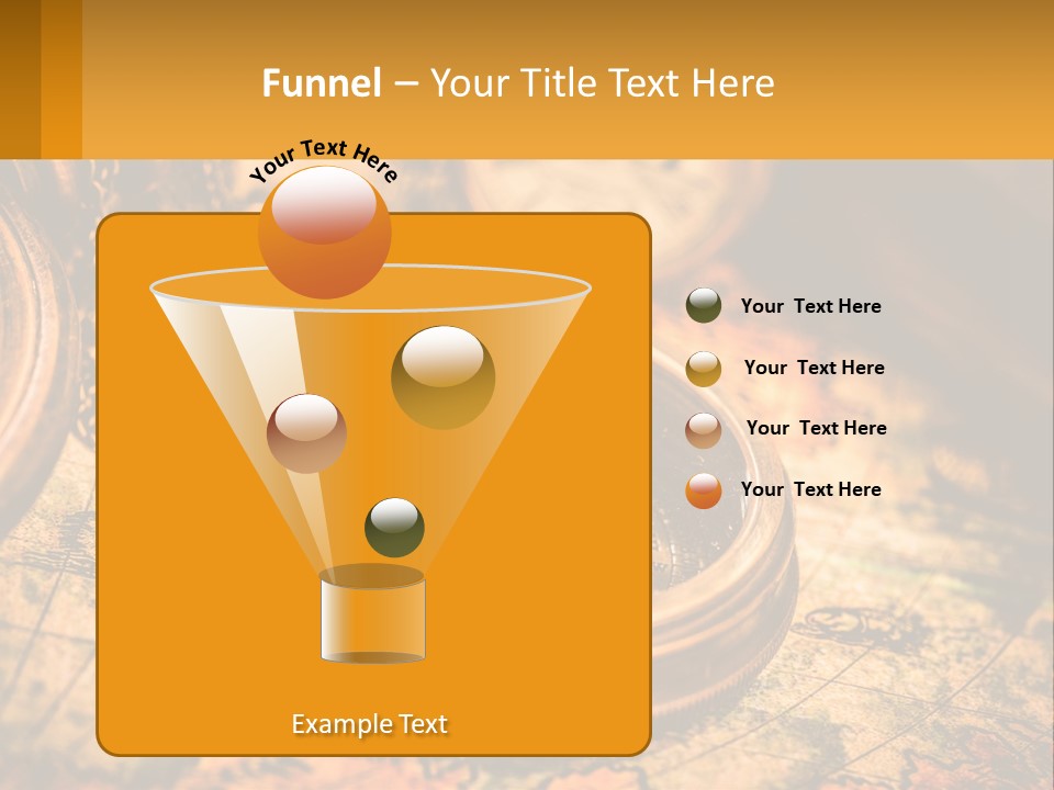A Compass And A Compass On A Map PowerPoint Template