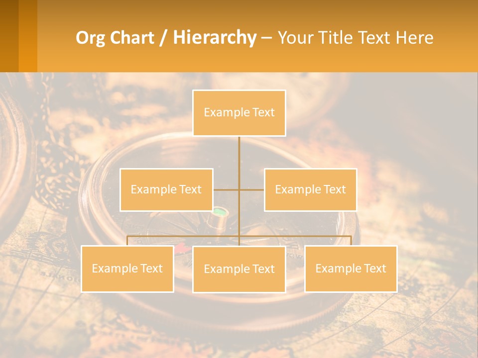 A Compass And A Compass On A Map PowerPoint Template
