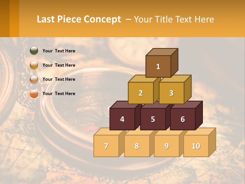 A Compass And A Compass On A Map PowerPoint Template