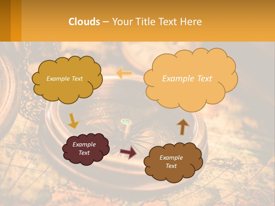 A Compass And A Compass On A Map PowerPoint Template