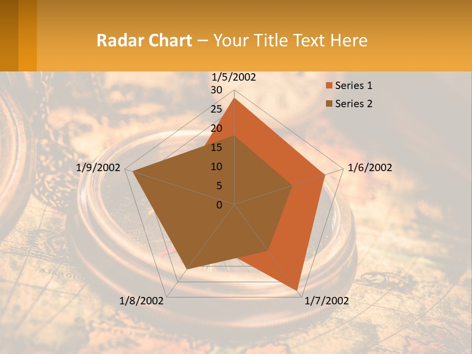 A Compass And A Compass On A Map PowerPoint Template