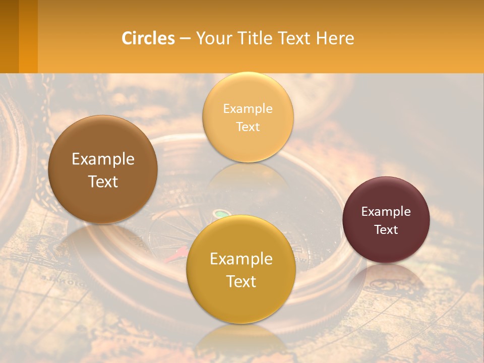 A Compass And A Compass On A Map PowerPoint Template