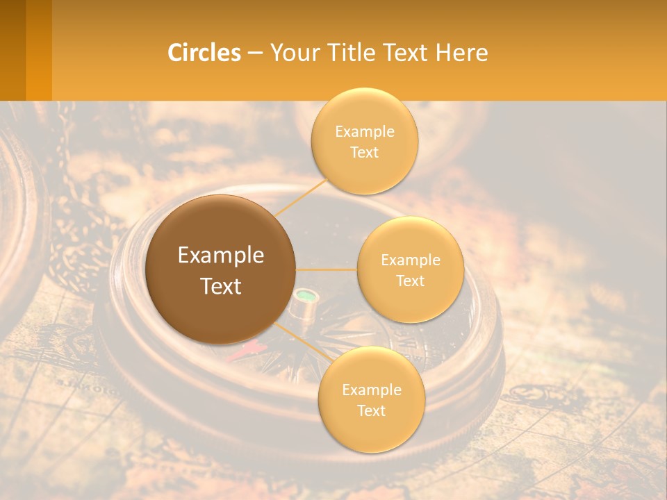A Compass And A Compass On A Map PowerPoint Template