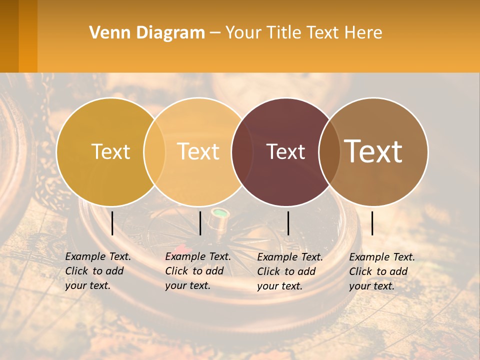 A Compass And A Compass On A Map PowerPoint Template