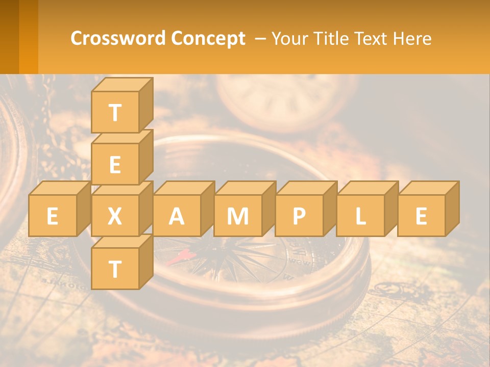 A Compass And A Compass On A Map PowerPoint Template