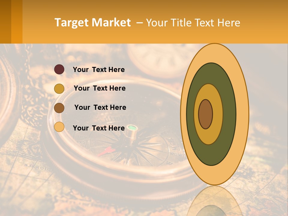 A Compass And A Compass On A Map PowerPoint Template