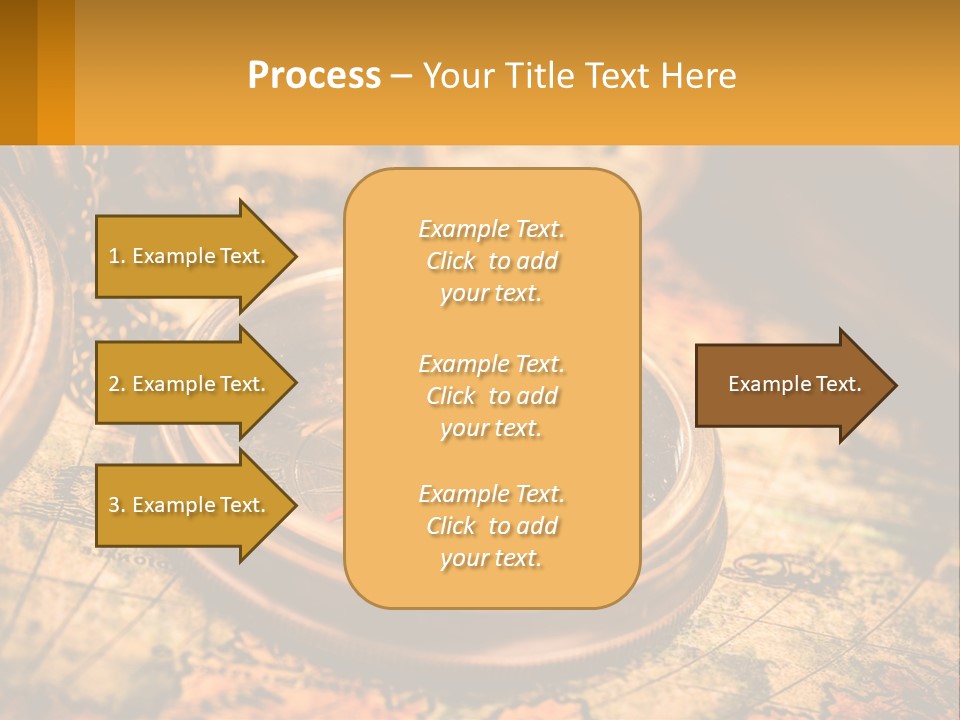 A Compass And A Compass On A Map PowerPoint Template
