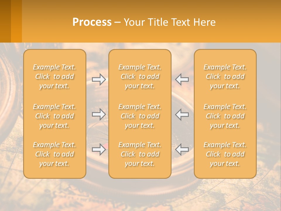 A Compass And A Compass On A Map PowerPoint Template