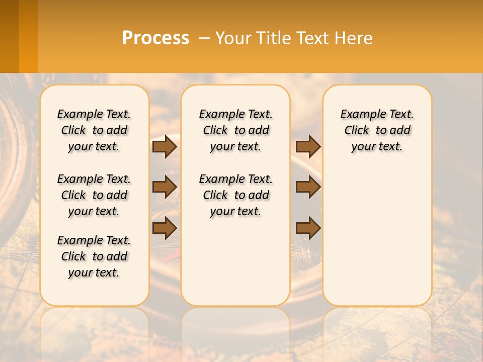A Compass And A Compass On A Map PowerPoint Template