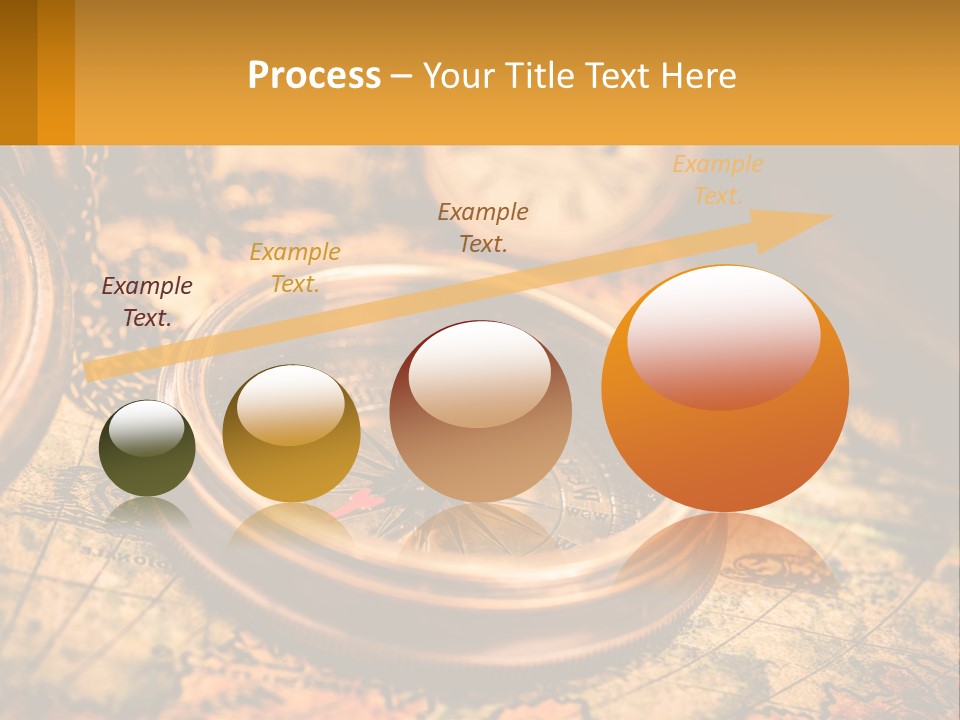 A Compass And A Compass On A Map PowerPoint Template