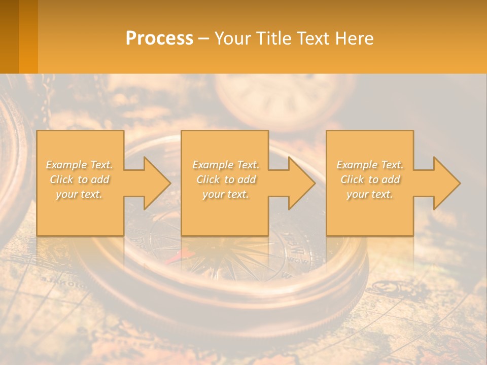 A Compass And A Compass On A Map PowerPoint Template