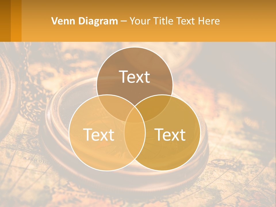 A Compass And A Compass On A Map PowerPoint Template