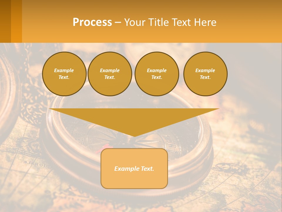 A Compass And A Compass On A Map PowerPoint Template
