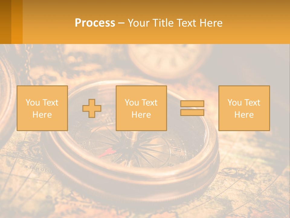 A Compass And A Compass On A Map PowerPoint Template