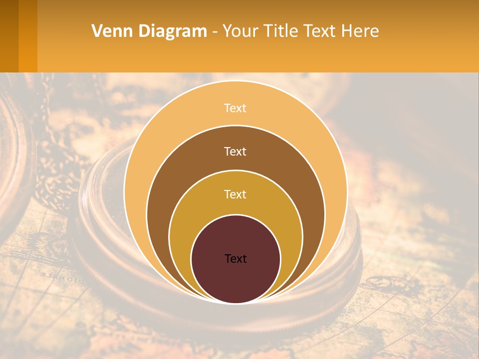 A Compass And A Compass On A Map PowerPoint Template