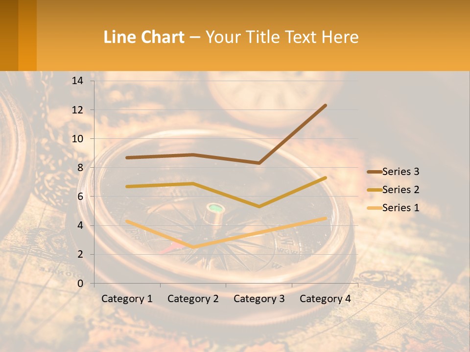A Compass And A Compass On A Map PowerPoint Template