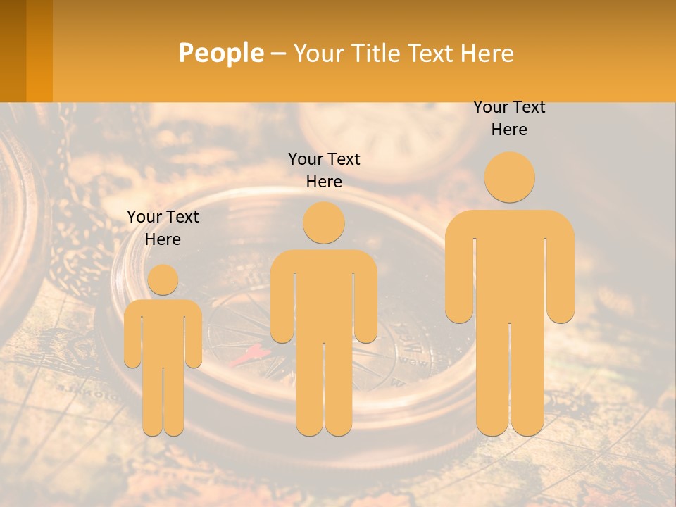 A Compass And A Compass On A Map PowerPoint Template
