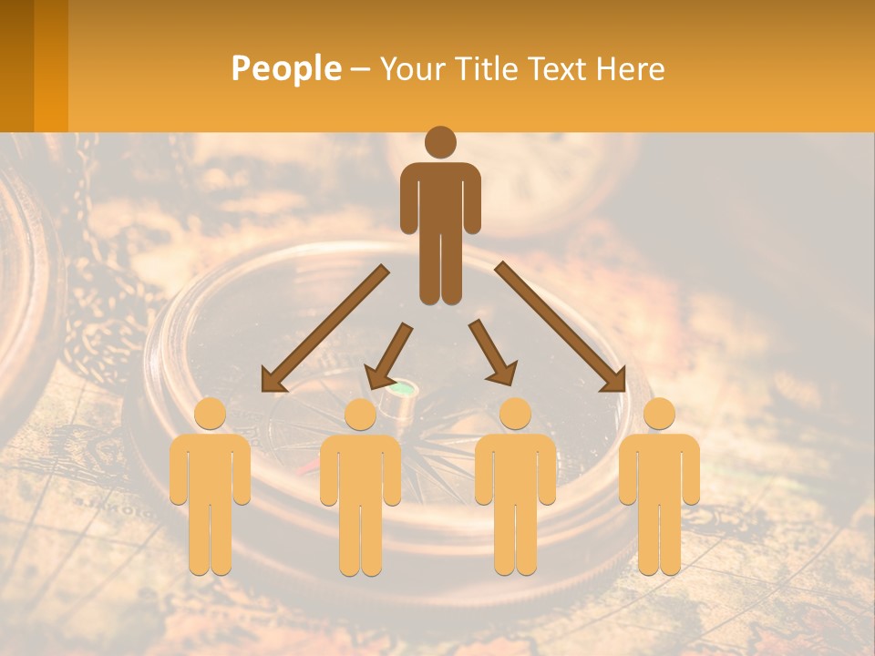 A Compass And A Compass On A Map PowerPoint Template