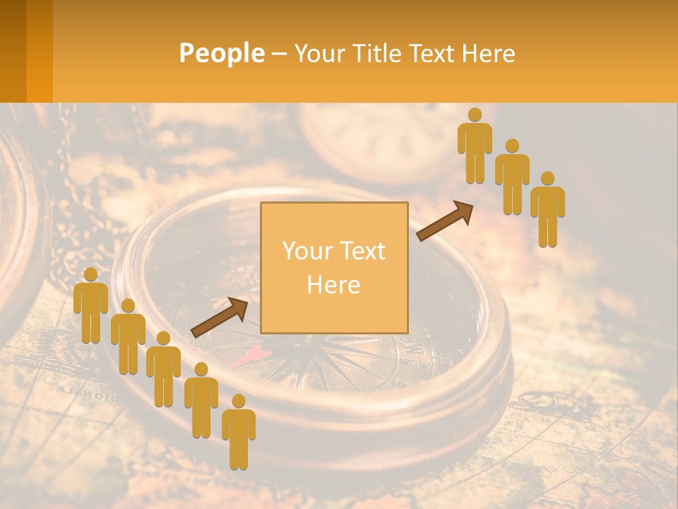 A Compass And A Compass On A Map PowerPoint Template