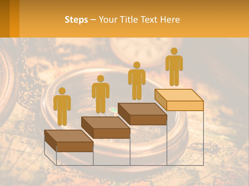 A Compass And A Compass On A Map PowerPoint Template