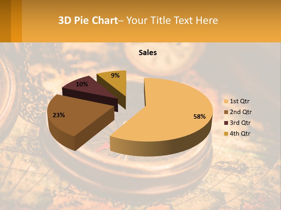 A Compass And A Compass On A Map PowerPoint Template