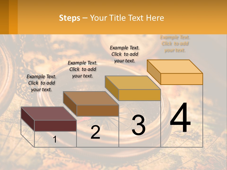 A Compass And A Compass On A Map PowerPoint Template