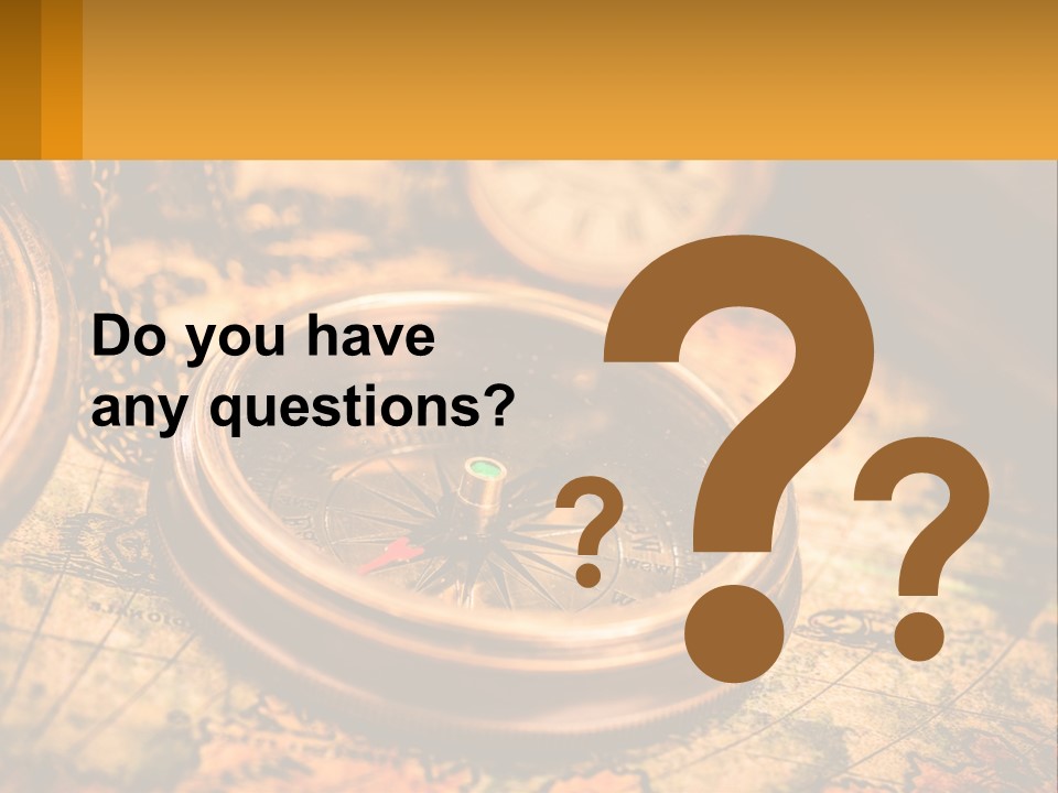 A Compass And A Compass On A Map PowerPoint Template
