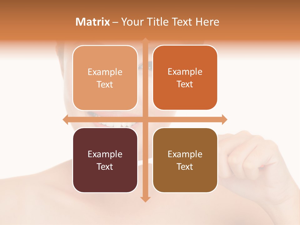 A Woman With A Toothbrush In Her Hand PowerPoint Template