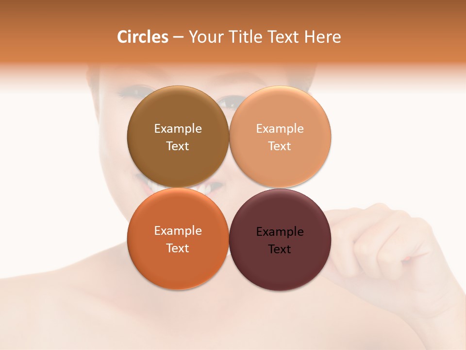 A Woman With A Toothbrush In Her Hand PowerPoint Template