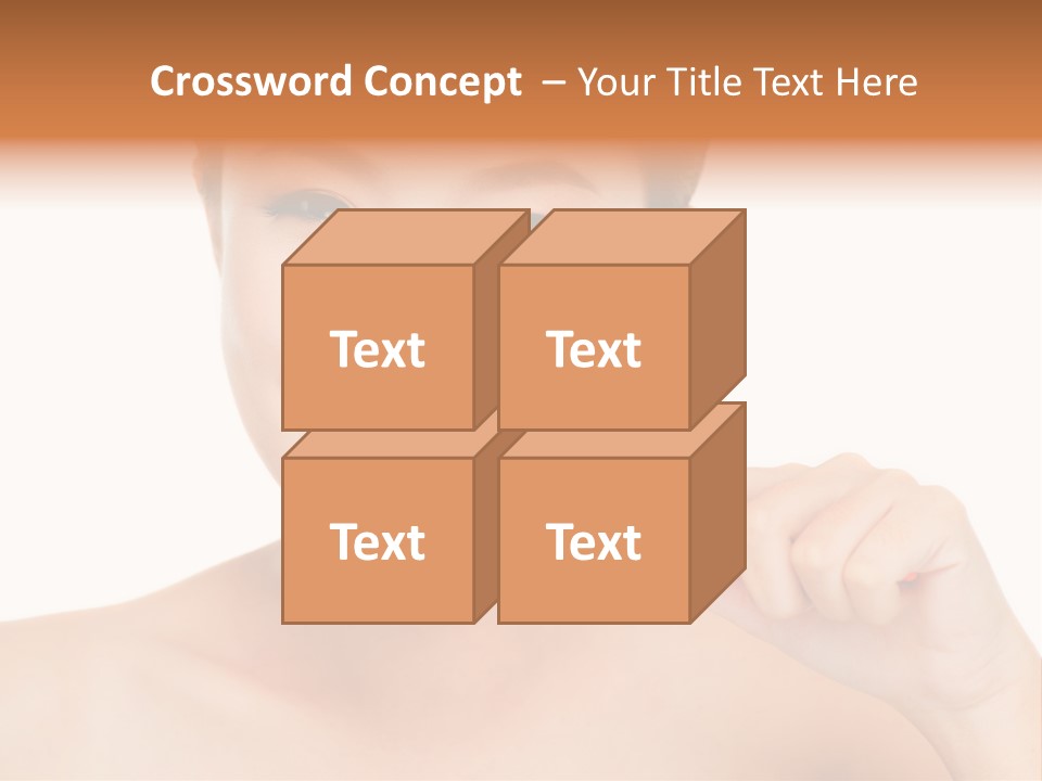 A Woman With A Toothbrush In Her Hand PowerPoint Template