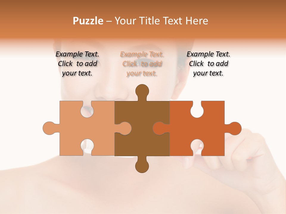 A Woman With A Toothbrush In Her Hand PowerPoint Template
