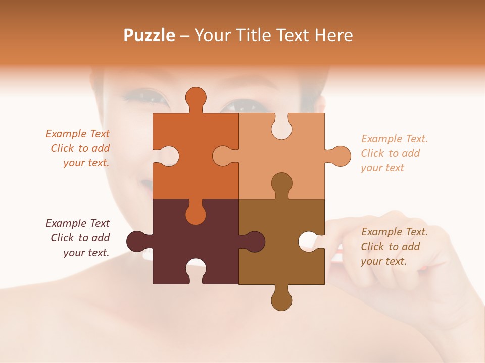 A Woman With A Toothbrush In Her Hand PowerPoint Template