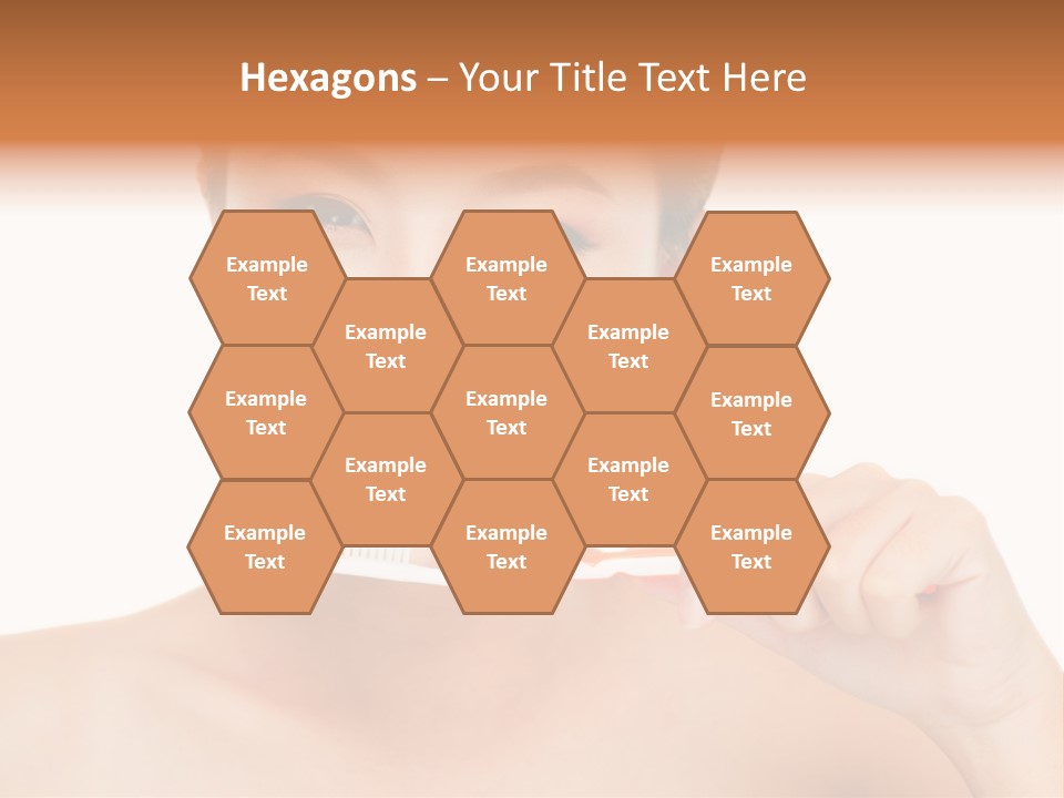 A Woman With A Toothbrush In Her Hand PowerPoint Template
