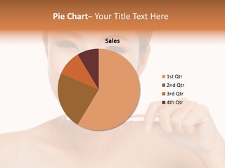 A Woman With A Toothbrush In Her Hand PowerPoint Template