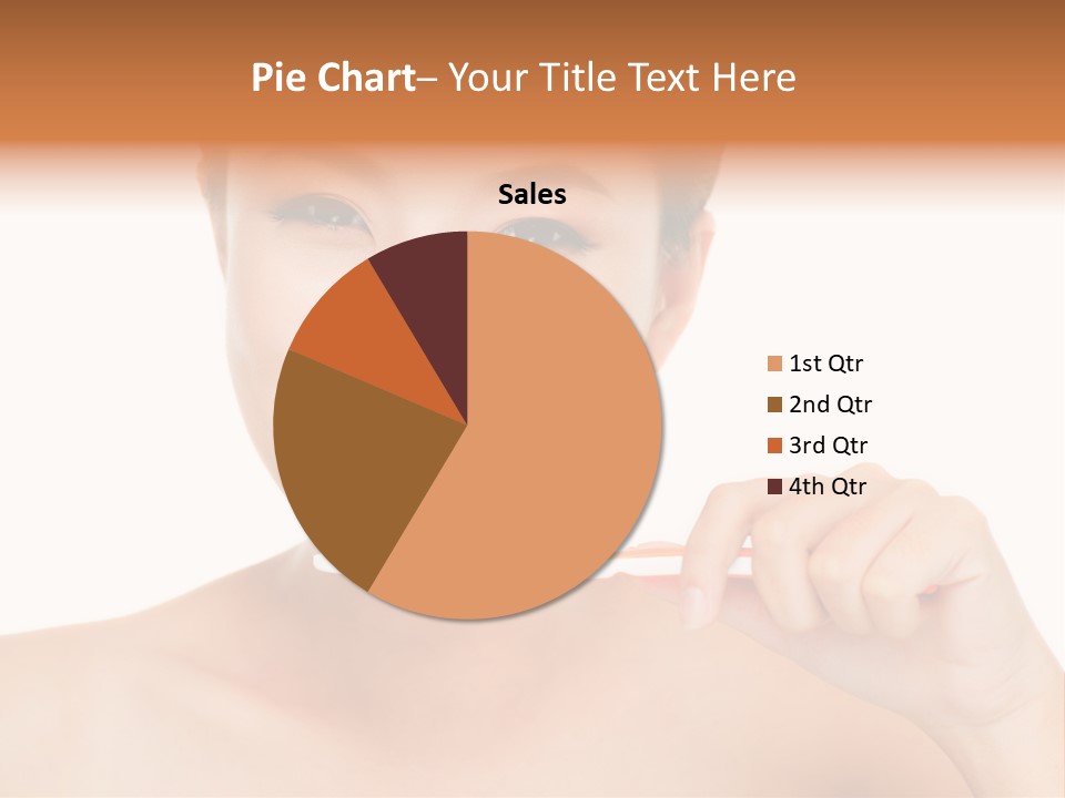 A Woman With A Toothbrush In Her Hand PowerPoint Template