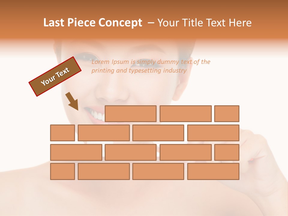 A Woman With A Toothbrush In Her Hand PowerPoint Template